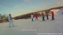 Snowboarder chick loves cock